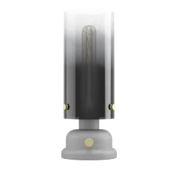 Pöytävalaisin Eglo Gargrave, Ø31.5cm, E27, 40W, IP20, harmaa/messinki