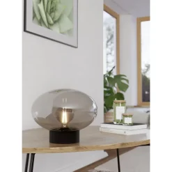 Pöytävalaisin Eglo Madonnina, 27cm, E27, 40W, IP20, musta/harmaa