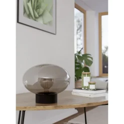 Pöytävalaisin Eglo Madonnina, 27cm, E27, 40W, IP20, musta/harmaa