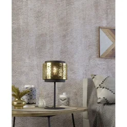Pöytävalaisin Eglo Sandbach, 45cm, E27, 40W, IP20, messinki/musta