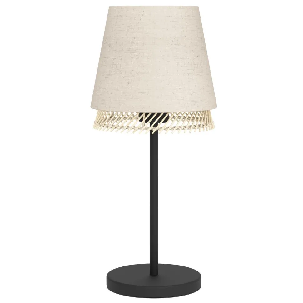 Pöytävalaisin Eglo Tabley, 42.5cm, E27, 40W, IP20, pellava/puu