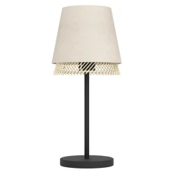 Pöytävalaisin Eglo Tabley, 42.5cm, E27, 40W, IP20, pellava/puu