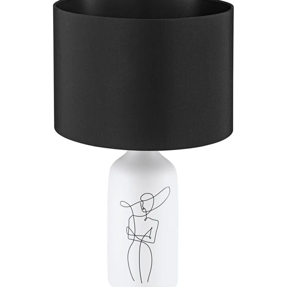 Pöytävalaisin Eglo Vinoza 40W 30x53,5cm valkoinen/musta