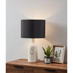 Pöytävalaisin Eglo Vinoza 40W 30x53,5cm valkoinen/musta
