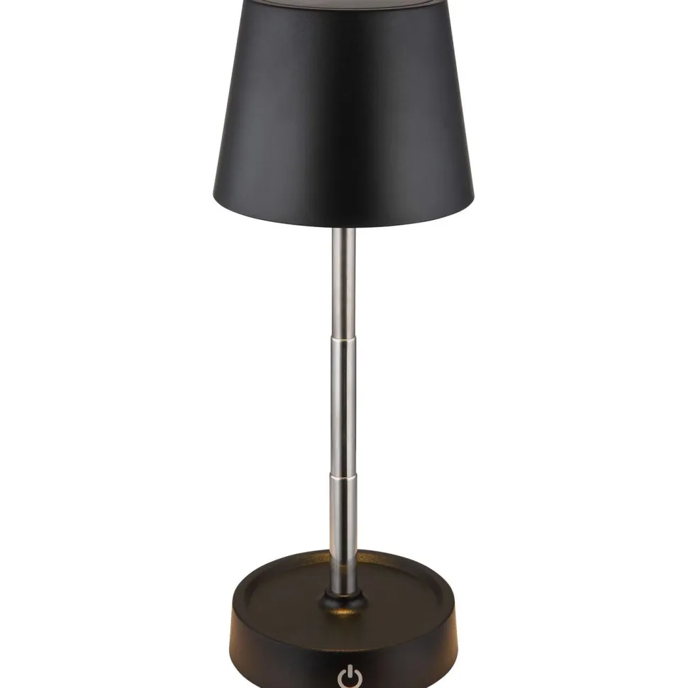 Pöytävalaisin Globo Carlos Ø10.6cm, USB-ladattava