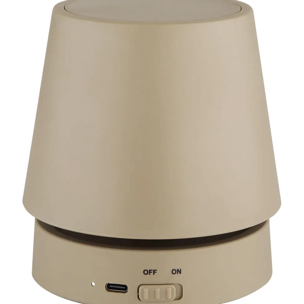 Pöytävalaisin Globo Carlos Ø10.6cm, USB-ladattava