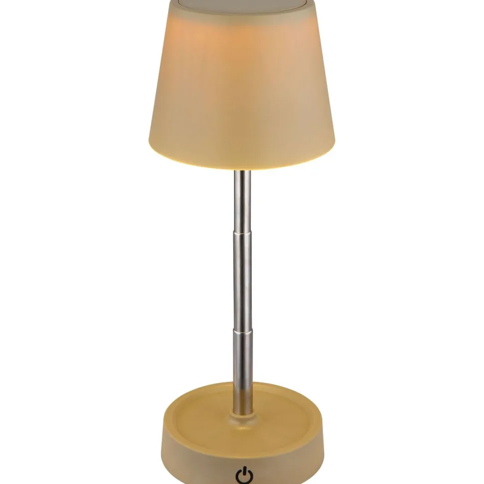 Pöytävalaisin Globo Carlos Ø10.6cm, USB-ladattava