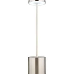 Pöytävalaisin Globo Polina 34cm, USB-ladattava, CCT, nikkeli