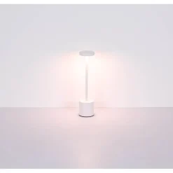 Pöytävalaisin Globo Polina 34cm, USB-ladattava, CCT, nikkeli
