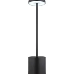 Pöytävalaisin Globo Polina 34cm, USB-ladattava, CCT, nikkeli