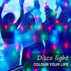 Pöytävalaisin Heat Disco LED RGB 3W musta