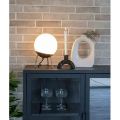 Pöytävalaisin House Nordic Chelsea, Ø20cm, messinki/valkoinen
