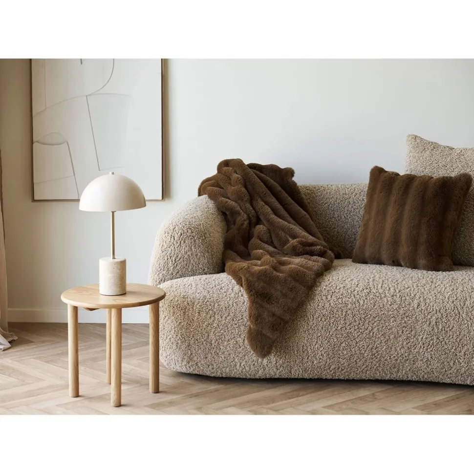 Pöytävalaisin House Nordic Sheffield, E27, 40W, marmorijalustalla, beige