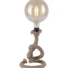 Pöytävalaisin LeuchtenDirekt Rope 20x33 cm beige