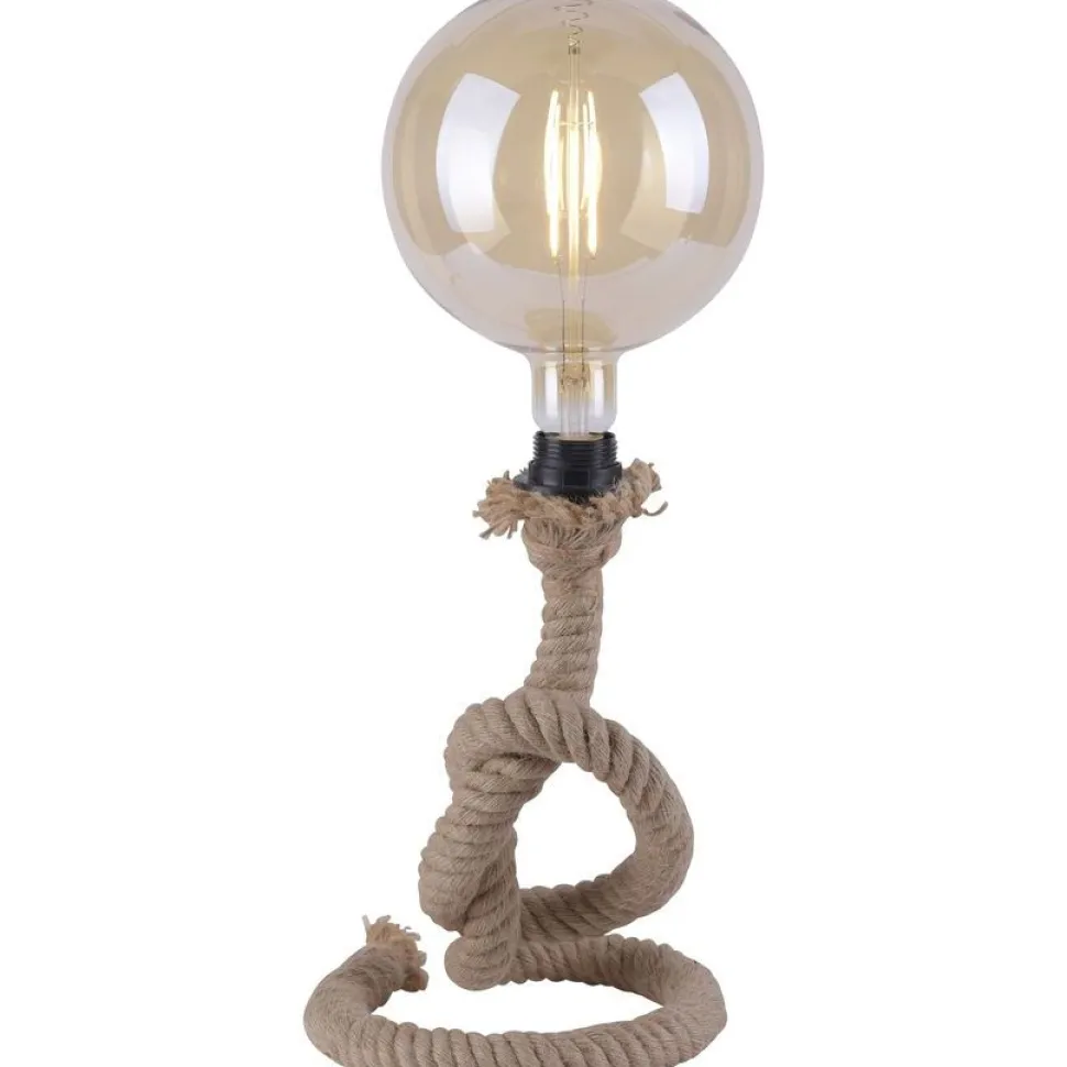 Pöytävalaisin LeuchtenDirekt Rope 20x33 cm beige