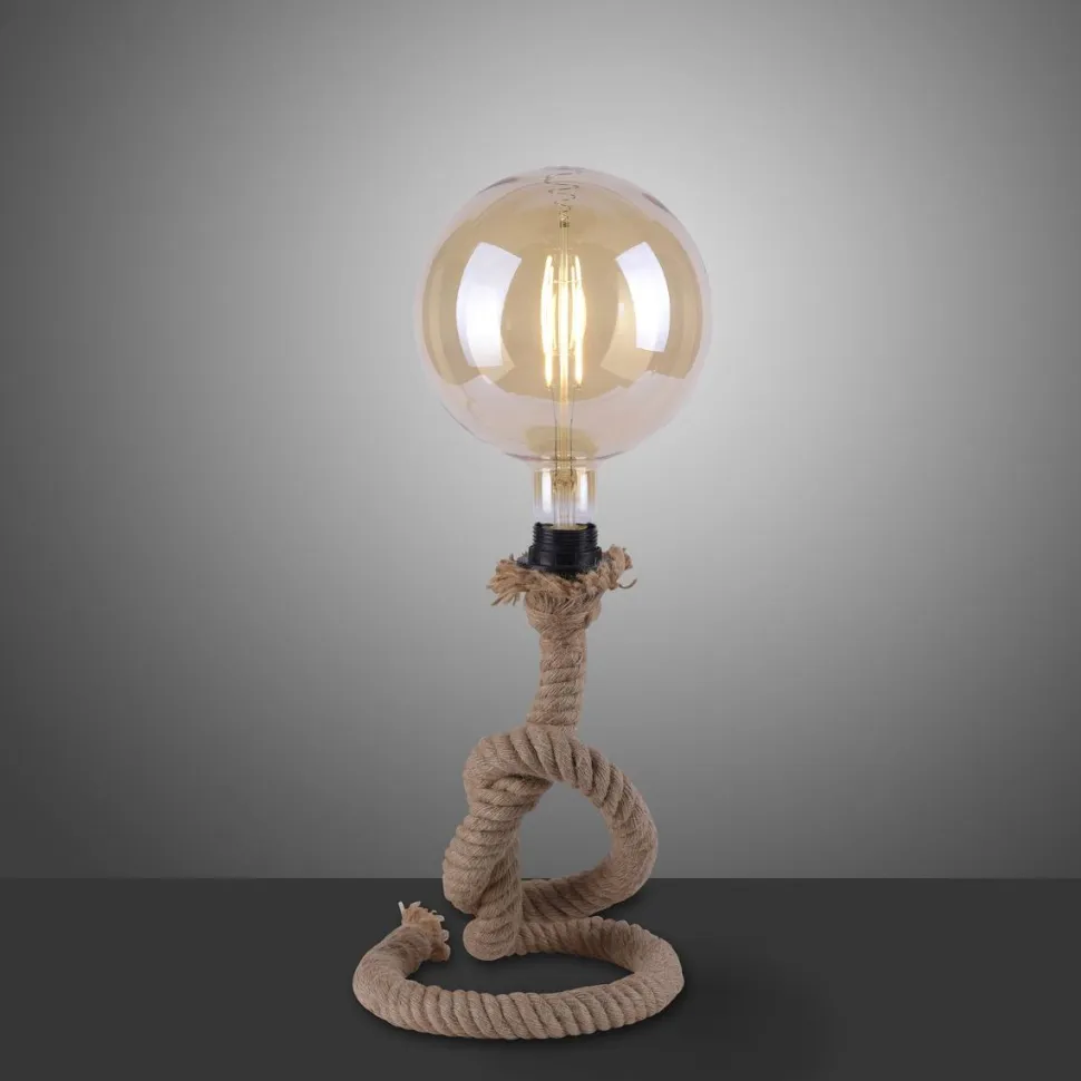 Pöytävalaisin LeuchtenDirekt Rope 20x33 cm beige