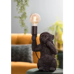 Pöytävalaisin Light&Living Monkey 20x19,5x34 cm musta
