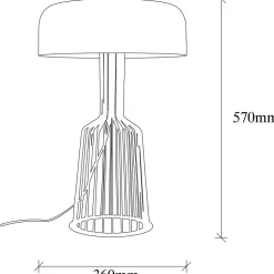 Pöytävalaisin Linento Lighting Aira musta/kulta
