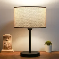 Pöytävalaisin Linento Lighting AYD-2848, 37cm, beige/musta