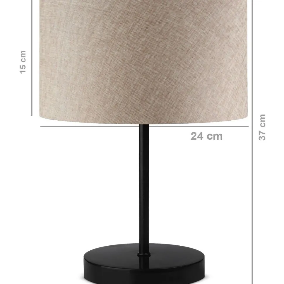 Pöytävalaisin Linento Lighting AYD-2848, 37cm, beige/musta