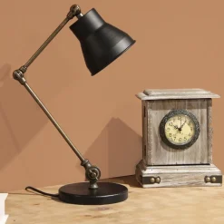 Pöytävalaisin Linento Lighting AYD-3315, 41cm, musta/antiikki