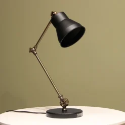 Pöytävalaisin Linento Lighting AYD-3315, 41cm, musta/antiikki