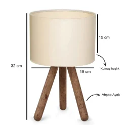 Pöytävalaisin Linento Lighting AYD-2939, kermanvalkoinen