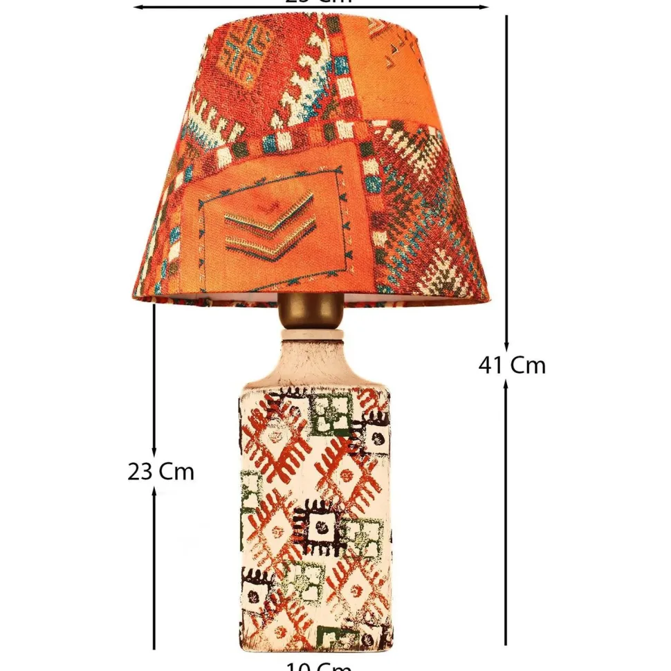 Pöytävalaisin Linento Lighting BK032, ø25cm, E27, max. 40W, IP20, oranssi