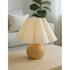 Pöytävalaisin Linento Lighting BRZ-343406, ø10-23cm, E27, max. 40W, IP20, kerma/beige