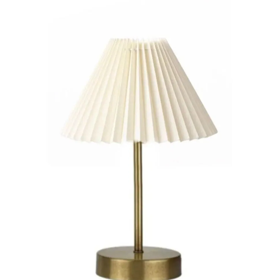 Pöytävalaisin Linento Lighting BRZ-343422, ø10-22cm, E27, max. 40W, IP20, kulta/valkoinen