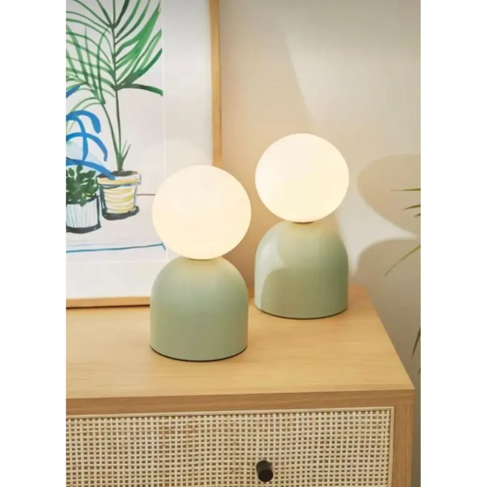 Pöytävalaisin Linento Lighting BRZ-340113, ø15cm, E27, max. 40W, IP20, minttu