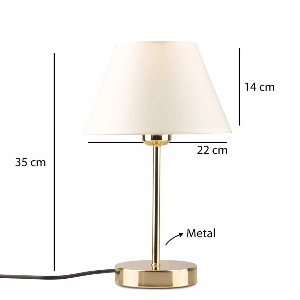Pöytävalaisin Linento Lighting 241947, ø22cm, E27, max. 40W, IP20, kerma