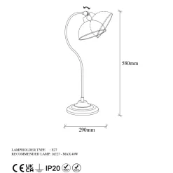 Pöytävalaisin Linento Lighting Konika kulta