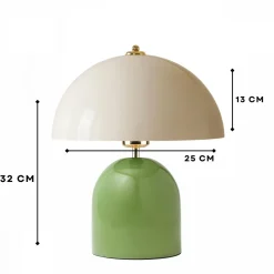 Pöytävalaisin Linento Lighting 242387 mintunvihreä/valkoinen