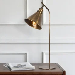 Pöytävalaisin Linento Lighting Sivani, korkeus 50cm, E27, antiikkimessinki
