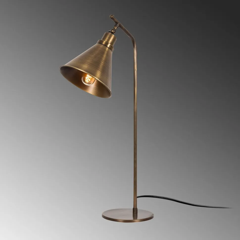Pöytävalaisin Linento Lighting Sivani, korkeus 50cm, E27, antiikkimessinki