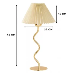 Pöytävalaisin Linento Lighting 242362 valkoinen/kulta