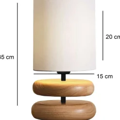 Pöytävalaisin Linento Lighting 241720 valkoinen/puu