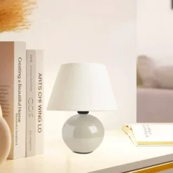 Pöytävalaisin Linento Lighting 241901 valkoinen/vaaleanharmaa