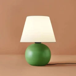 Pöytävalaisin Linento Lighting 241793 valkoinen/vihreä