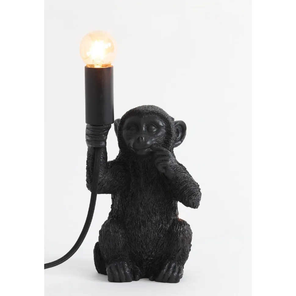 Pöytävalaisin L&L Monkey, E14 max. 40W 235mm, musta