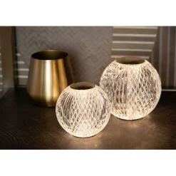 Pöytävalaisin Lucide Cintra Ø11cm, 3 Step himmennys, 1x2W/3000K, kirkas