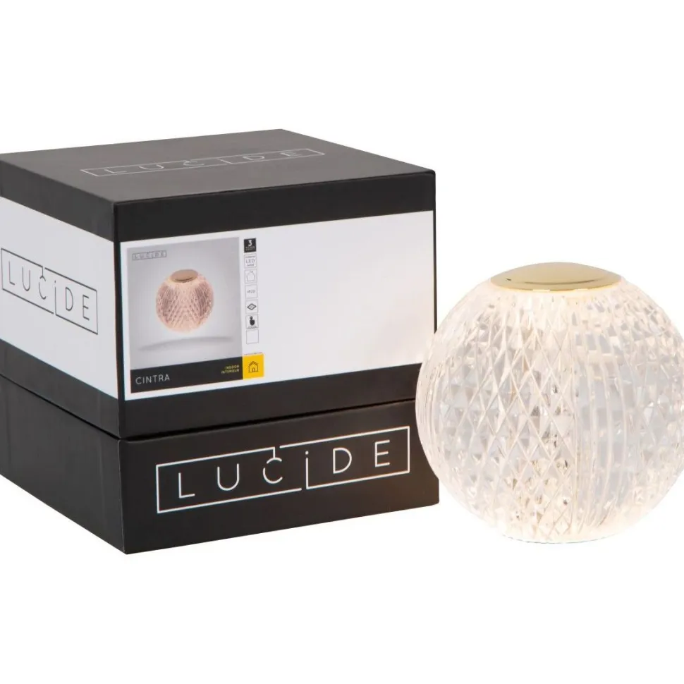 Pöytävalaisin Lucide Cintra Ø9cm, 3 Step himmennys, 1x1.5W/3000K, kirkas