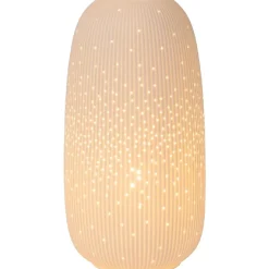 Pöytävalaisin Lucide Flores, 33.2cm, 1xE14, valkoinen