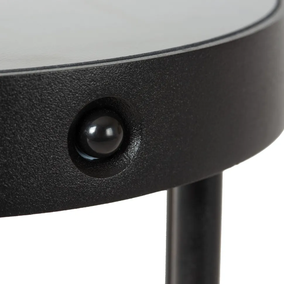 Pöytävalaisin Lucide Jackson, Ø16cm, IP65, 2W, musta