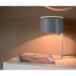 Pöytävalaisin Lucide Knulle Ø15x28,5cm 40W antrasiitti