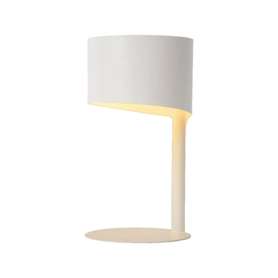Pöytävalaisin Lucide Knulle Ø15x28,5cm 40W valkoinen