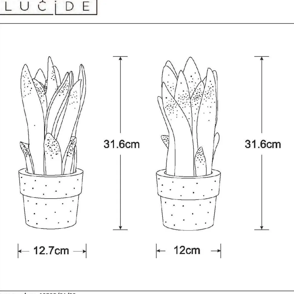 Pöytävalaisin Lucide Sansevieria 12x12,7x31,6cm 25W vihreä