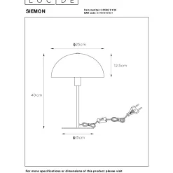 Pöytävalaisin Lucide Siemon 40cm, eri värejä