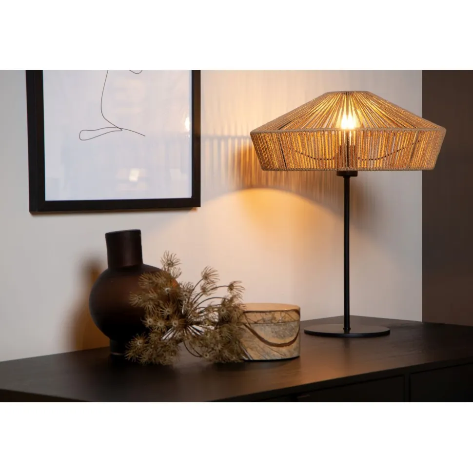 Pöytävalaisin Lucide Yunkai, 50cm, 1xE27, luonnollinen
